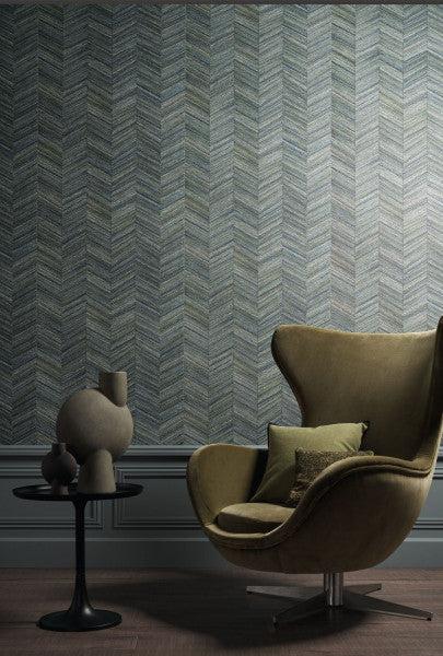 Goldene Designertapete Ocotea von Casamance