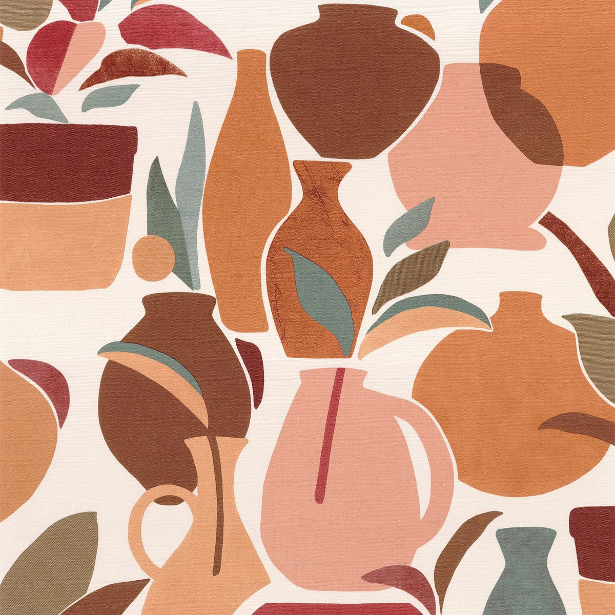 Orange Designertapete Vallauris von Casamance