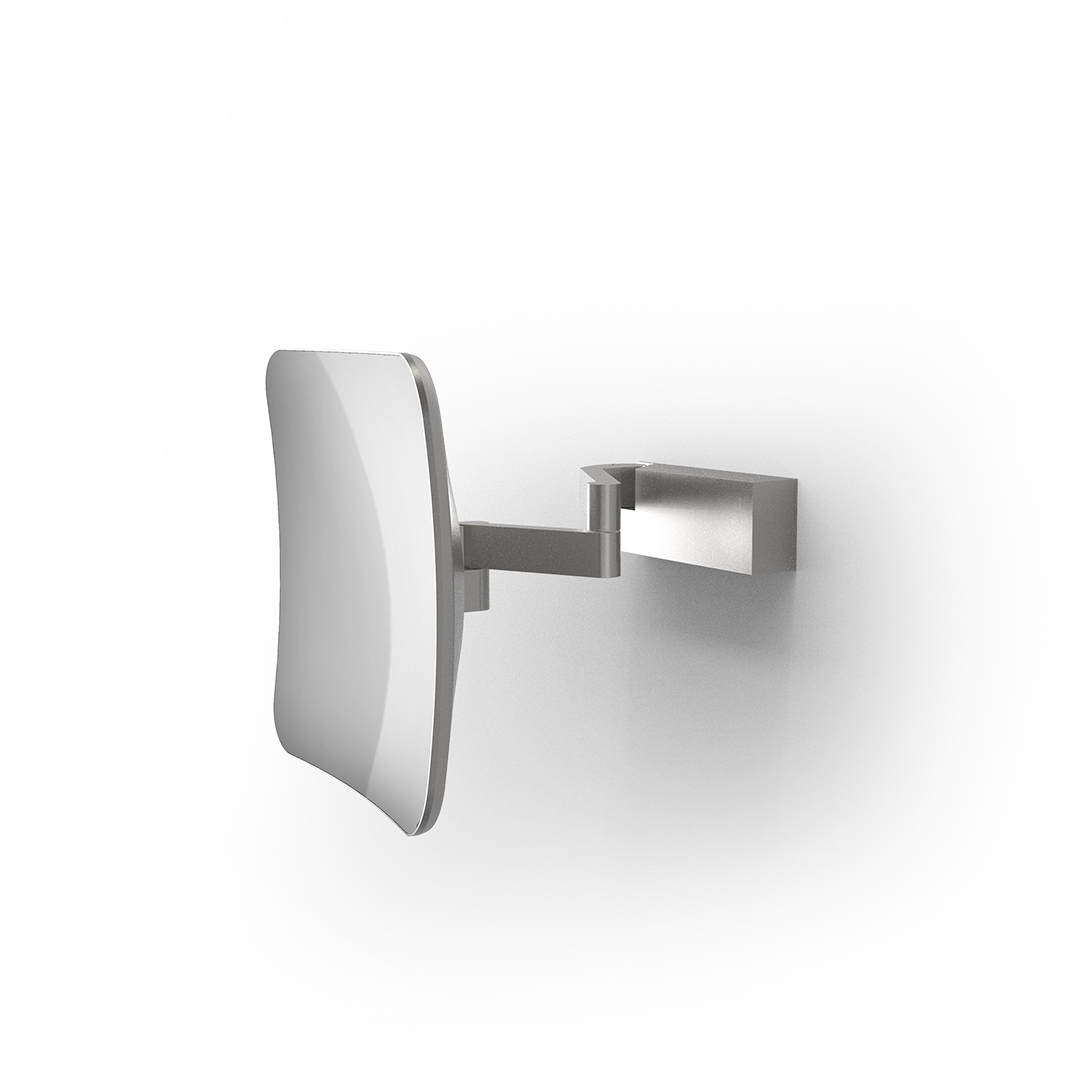Decor Walther VISION S UNLIT 5X Wandkosmetikspiegel – Edelstahl matt Optik - 5-fache Vergrößerung – Art. 0126676