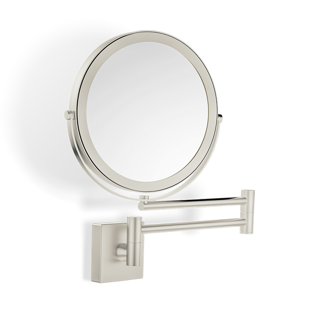 Decor Walther 28/2/V Wandkosmetikspiegel - – Nickel satiniert 5-fache Vergrößerung – Art. 0105834