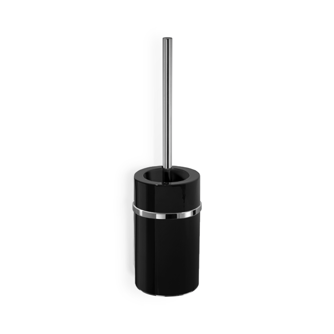 Decor Walther DW 6103 Wand WC Bürstengarnitur - – Porzellan Schwarz / Chrom – Art. 0840561