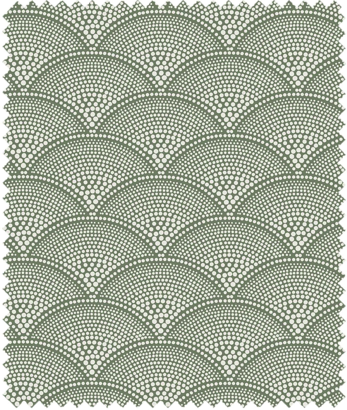 Cole & Son – Stoff Feather Fan Jacquard – F111/8029 – Cream on Olive Green