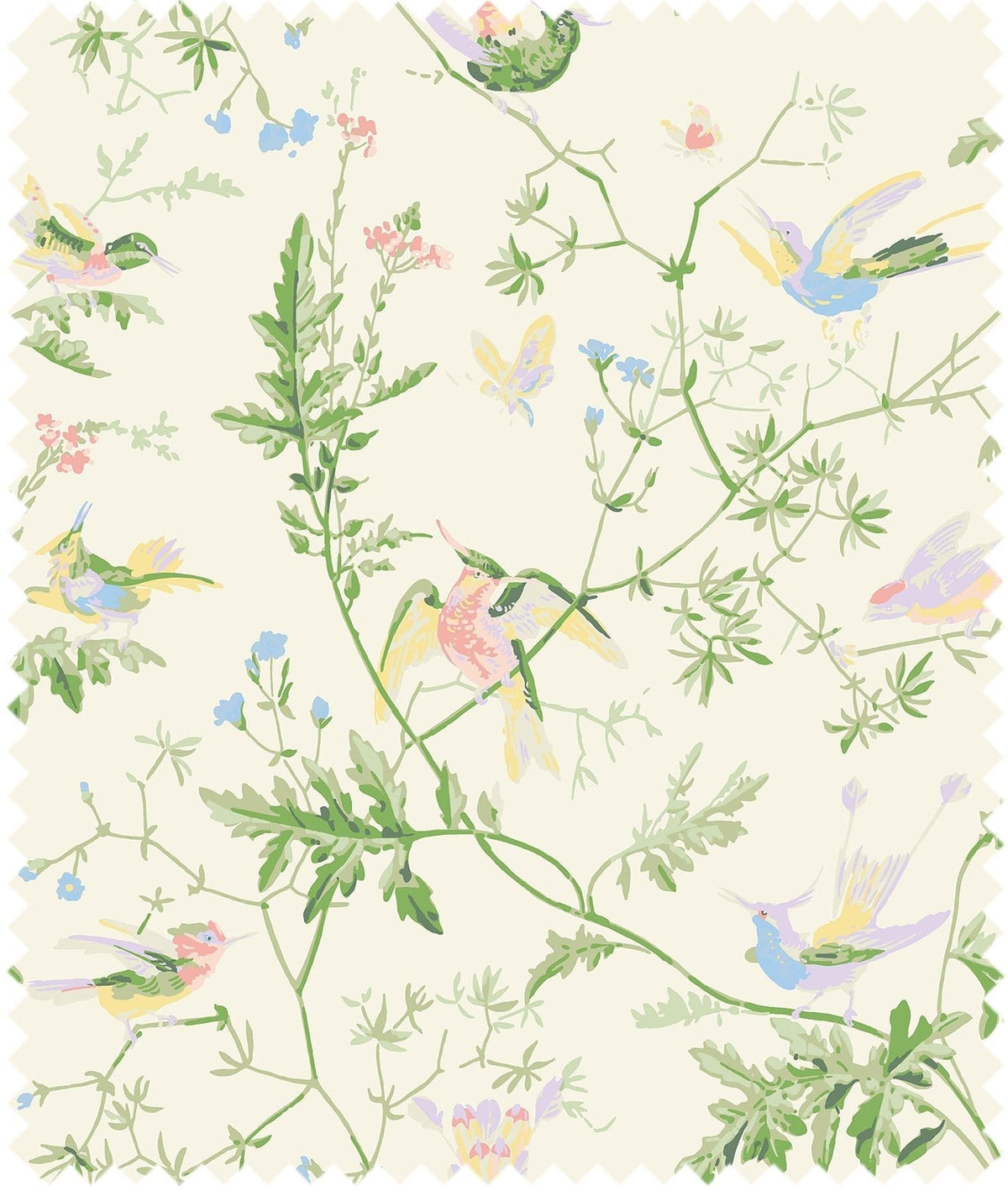Cole & Son – Stoff Hummingbirds 100% Silk – F111/1002 – Bright Multi
