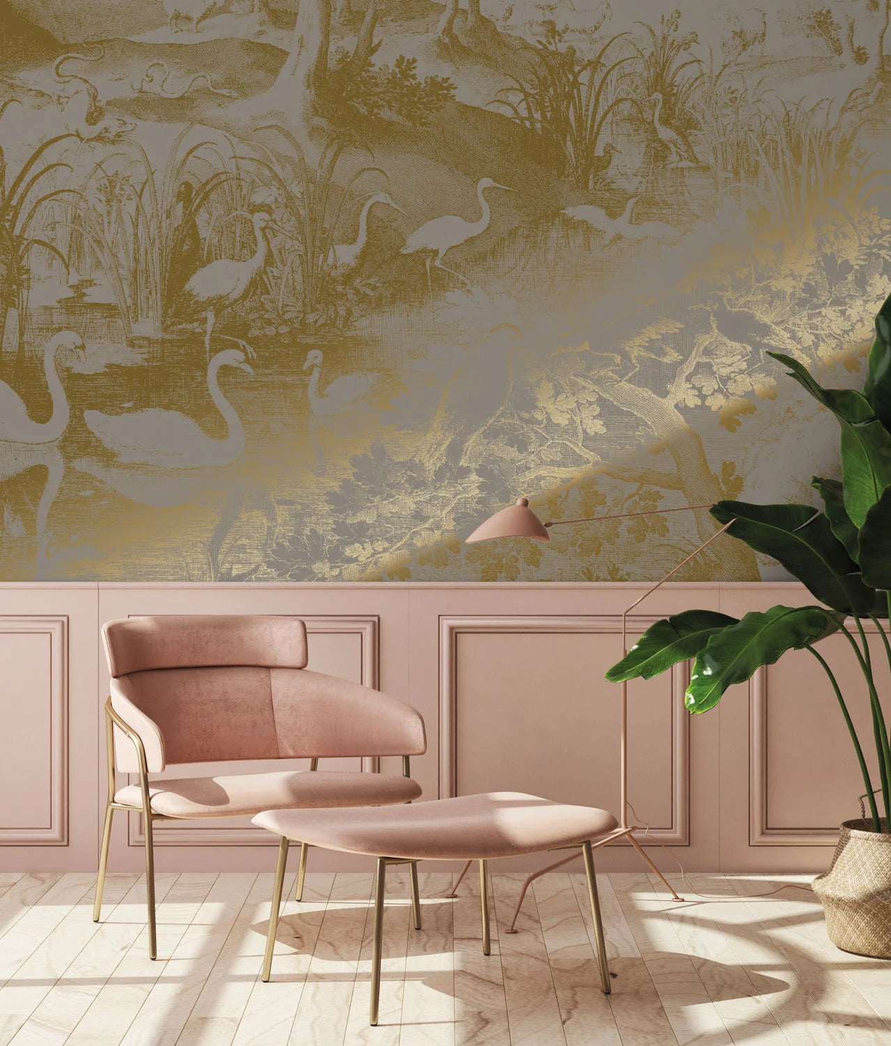 KEK Amsterdam Gold Tapete Engraved Landscapes Grau-Tapeten-KEK Amsterdam-TOJU Interior