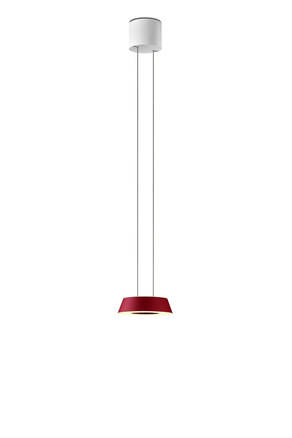 Oligo - Pendelleuchte Glance 1-flammig mit unsichtbarer Höhenverstellung-Pendelleuchte-Oligo-Rot matt-G42-883-51-25-TOJU Interior