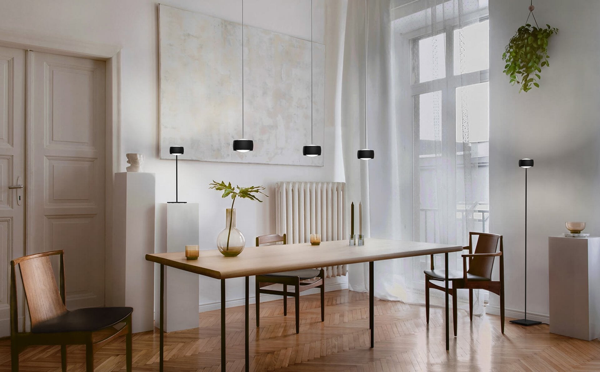 Oligo - Pendelleuchte Grace mit unsichtbarer Höhenverstellung 2 flammig-Pendelleuchte-Oligo--TOJU Interior