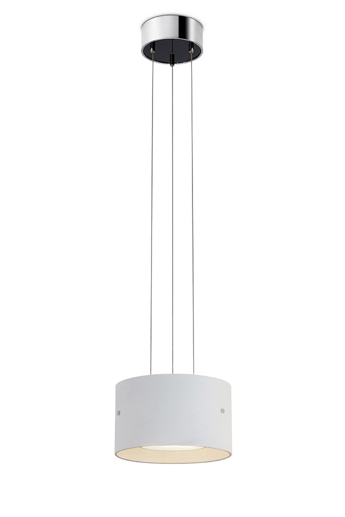 Oligo - Pendelleuchte Trofeo-Pendelleuchte-Oligo-Farbe Baldachin Chrom Schwarz | Farbe Schirm Weiß matt-G42-886-20-21/21-TOJU Interior