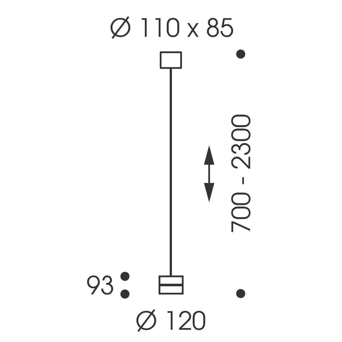 Oligo - Pendelleuchte Tudor 1-flammig mit unsichtbarer Höhenverstellung-Pendelleuchte-Oligo--TOJU Interior