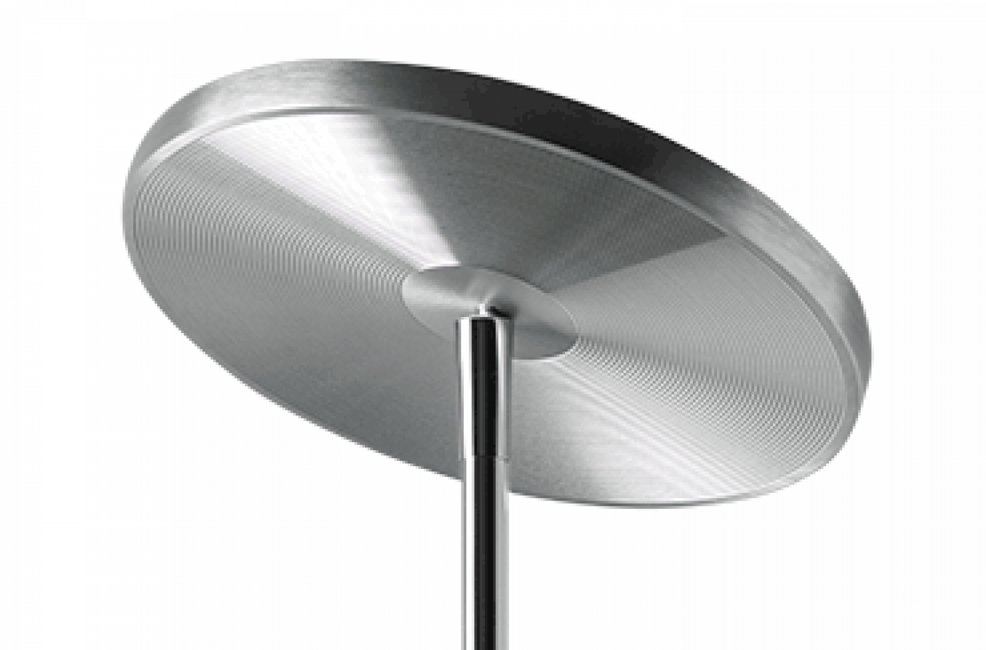 Oligo - Stehleuchte Decent Max-Stehleuchte-Oligo-Bodenplatte Weiß matt / Kopf Aluminium gebürstet-44-884-10-12-TOJU Interior