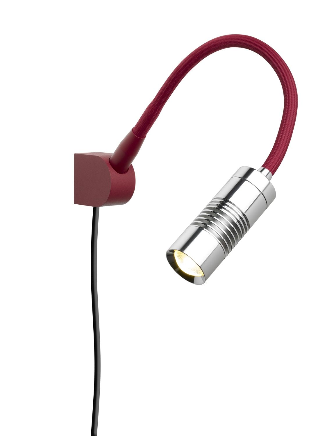 Oligo - Wandleuchte a Little bit-Wandleuchte-Oligo-Kopf Chrom | Flexarm Rot matt-Aufbau 3000 K-40-898-23-25-TOJU Interior