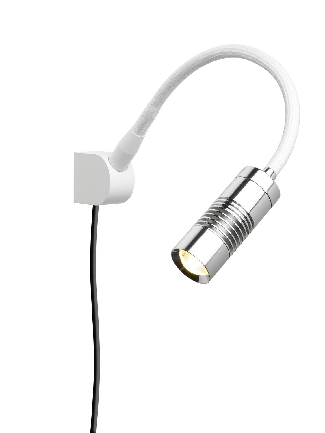 Oligo - Wandleuchte a Little bit-Wandleuchte-Oligo-Kopf Chrom | Flexarm Weiß matt-Aufbau 3000 K-40-898-23-21-TOJU Interior