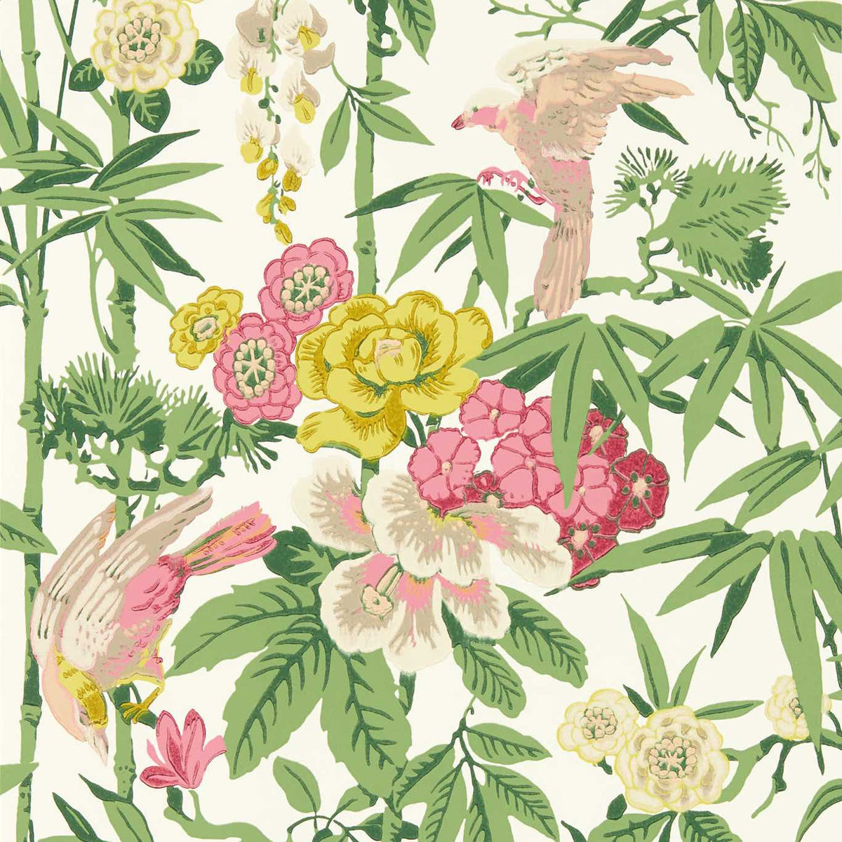 Sanderson - Tapete Bamboo & Birds-Tapeten-Sanderson-SCALLION GREEN 217130-217130-Toju Interior