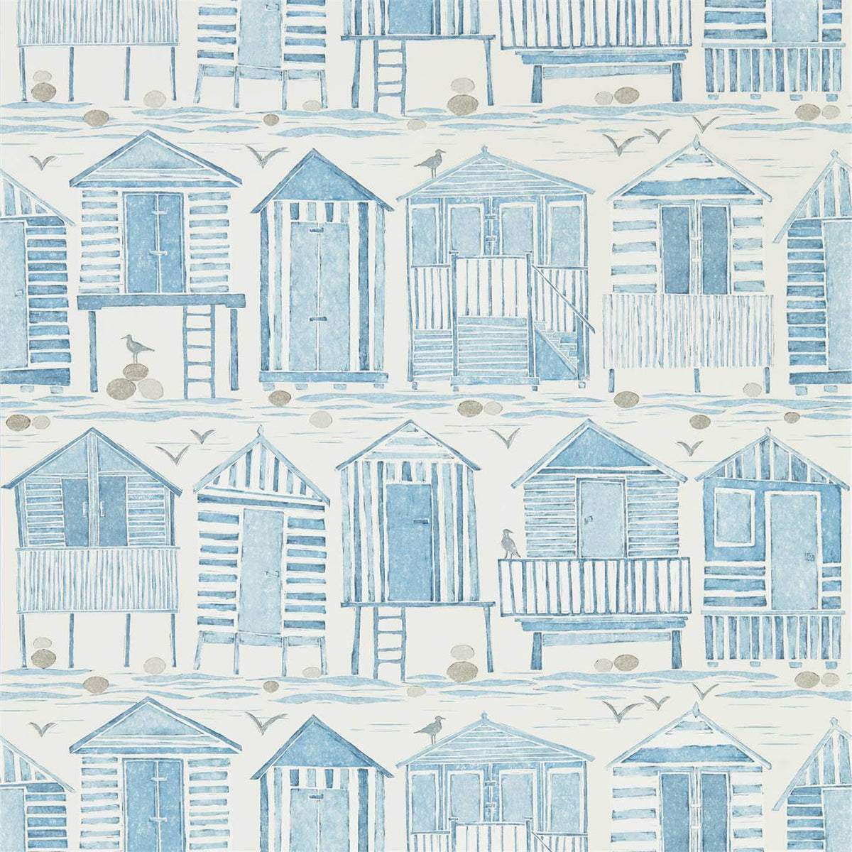 Sanderson - Tapete Beach Huts-Tapeten-Sanderson-MARINE 216560-216560-Toju Interior
