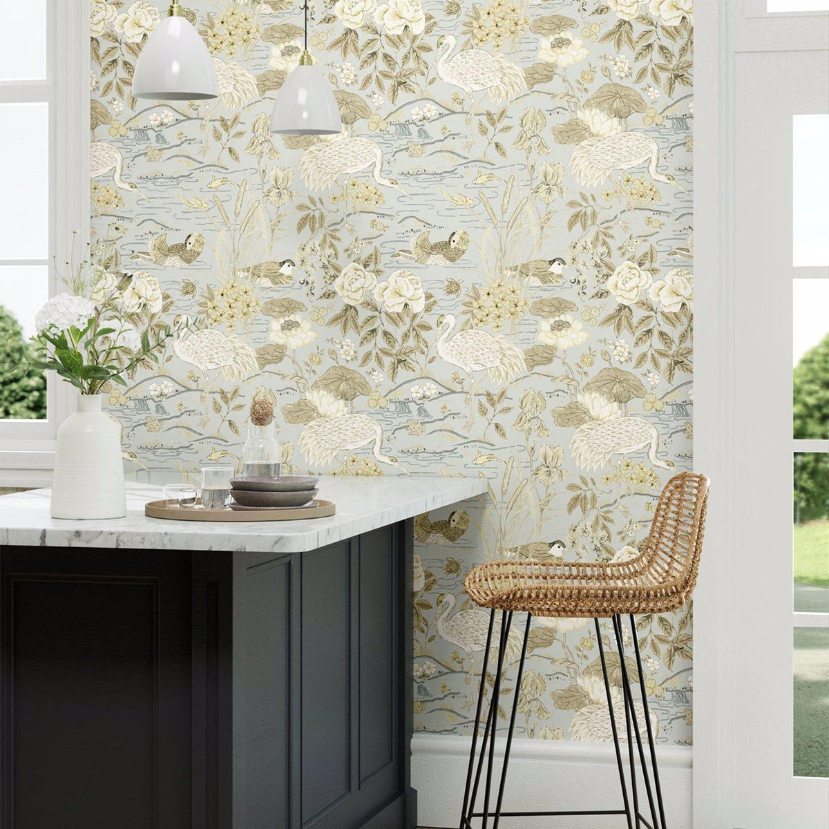 Sanderson - Tapete Crane & Frog-Tapeten-Sanderson--Toju Interior
