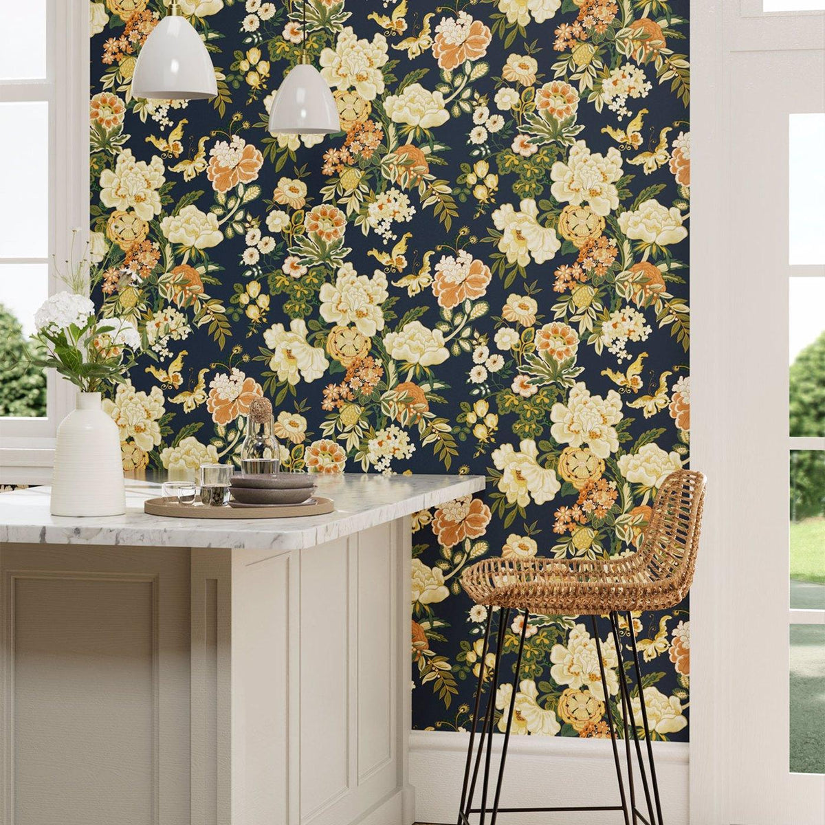 Sanderson - Tapete Emperor Peony-Tapeten-Sanderson--Toju Interior