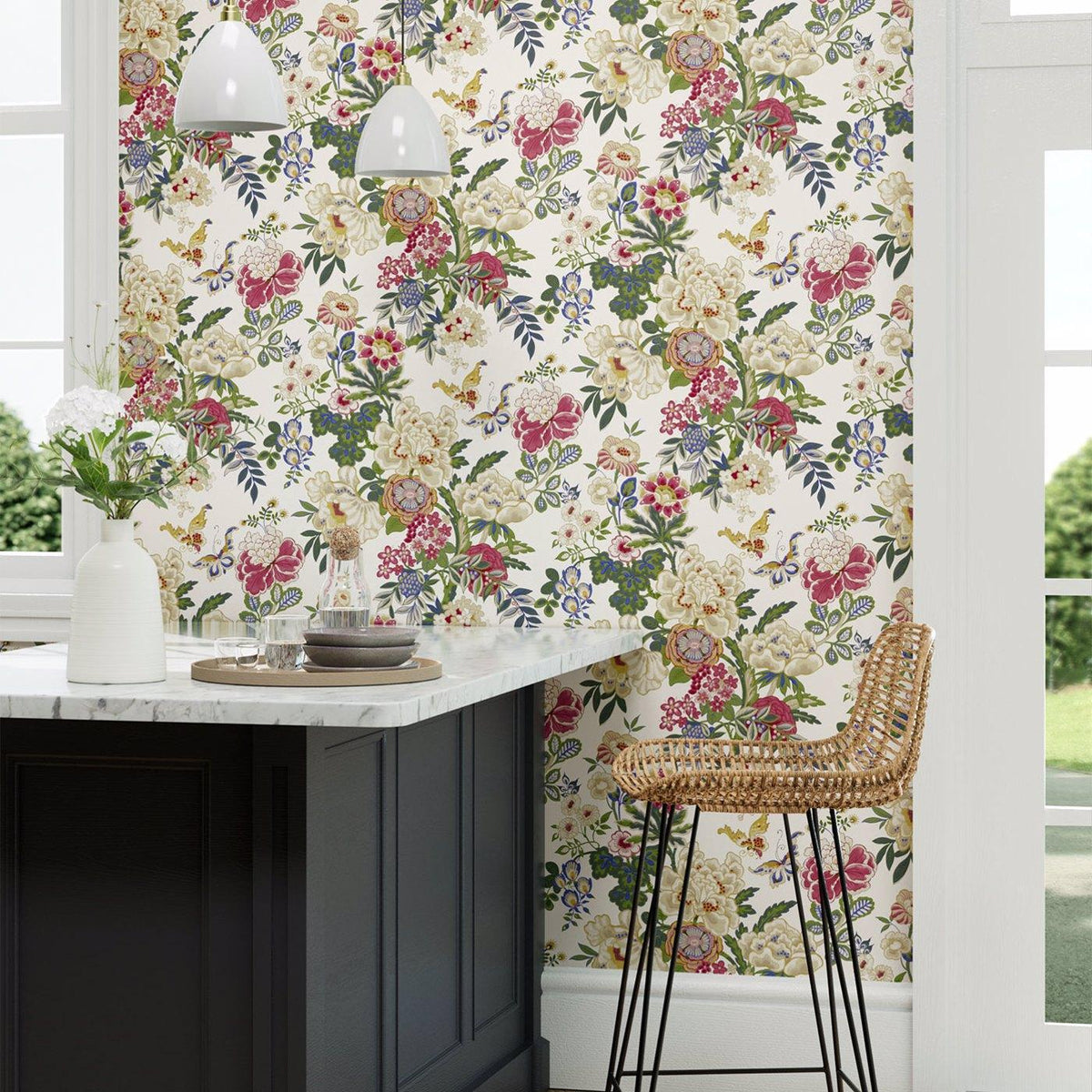 Sanderson - Tapete Emperor Peony-Tapeten-Sanderson--Toju Interior