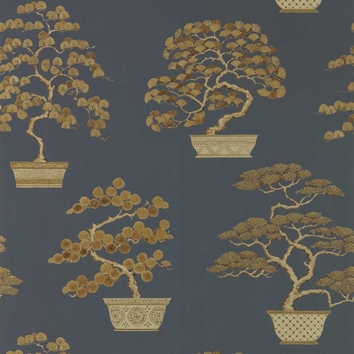 Sanderson - Tapete Penjing-Tapeten-Sanderson-INK BLACK/GOLD 217109-217109-Toju Interior