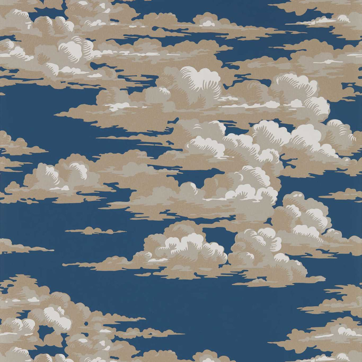 Sanderson - Tapete Silvi Clouds-Tapeten-Sanderson-YACHT BLUE 216602-216602-Toju Interior