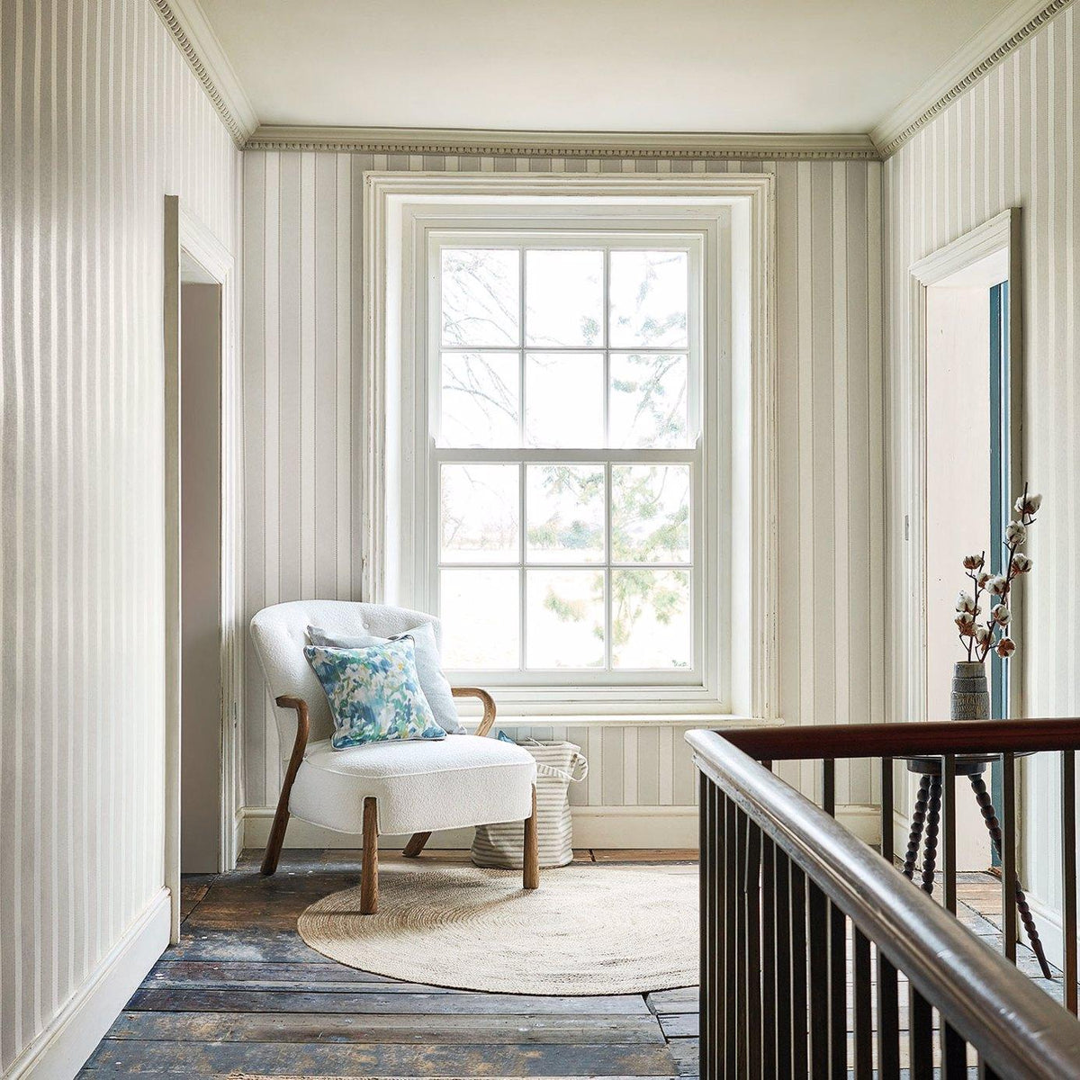 Sanderson - Tapete Sonning Stripe-Tapeten-Sanderson--Toju Interior