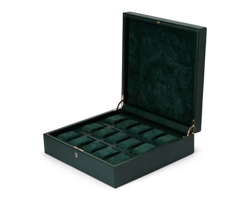 Wolf - Uhrenbox British Racing für 15 Uhren green-Uhrenbox-Wolf 1834-TOJU Interior