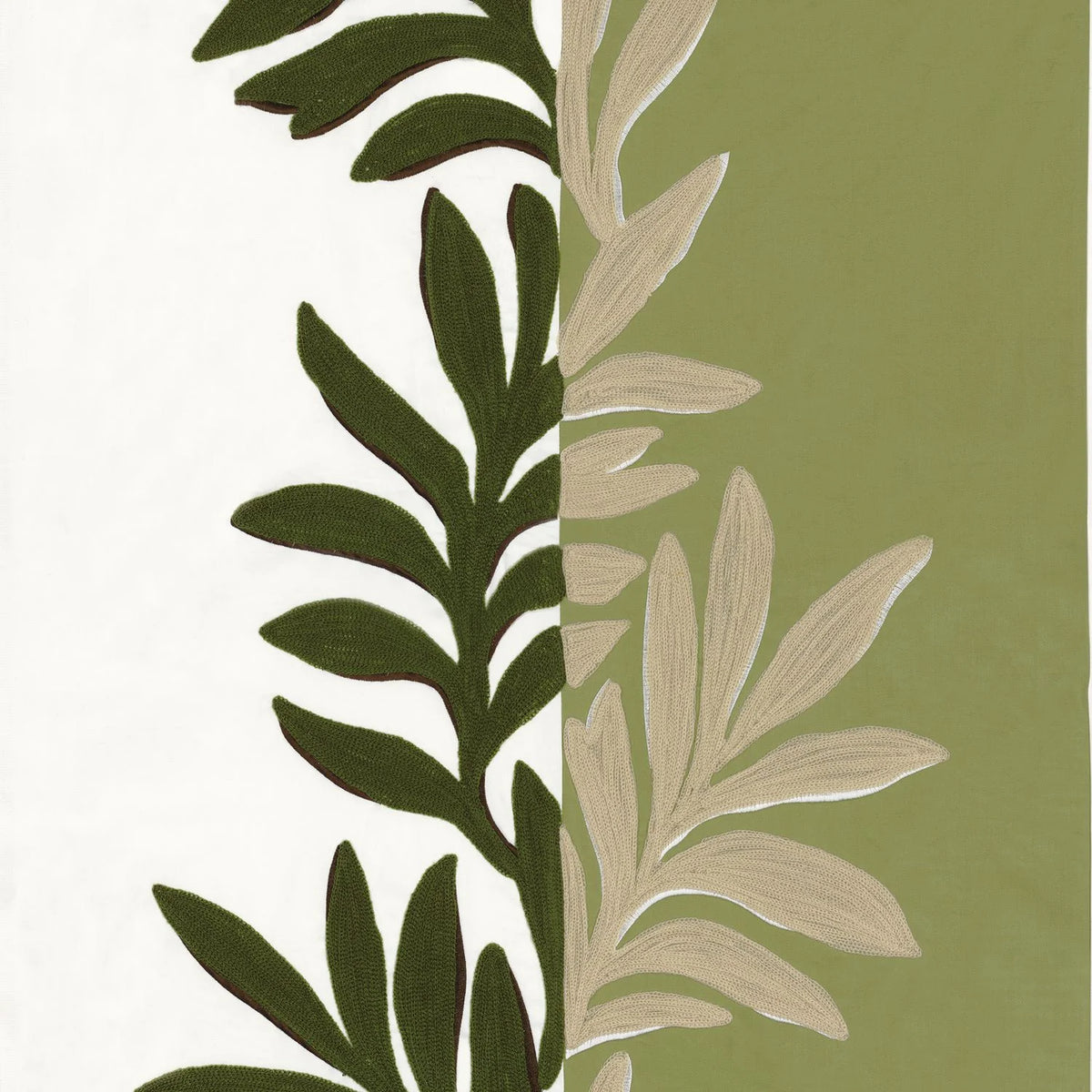 Casamance Sophora – Blanc / Olive – 31550224