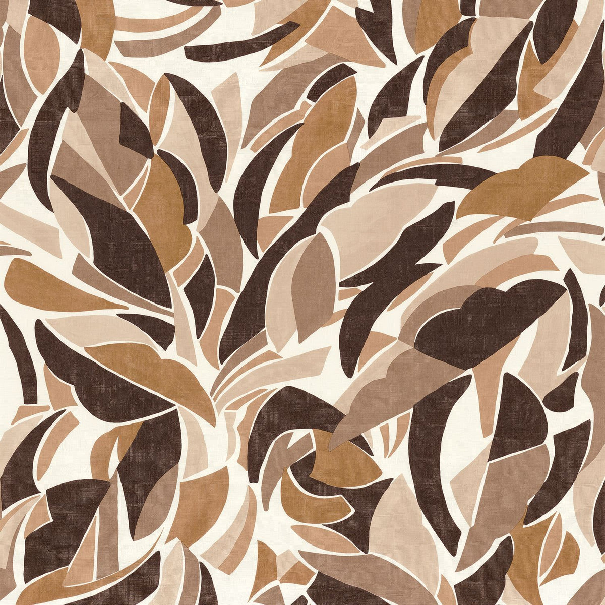 Casamance Collage Tapete Blanc / Chocolat – 75553568