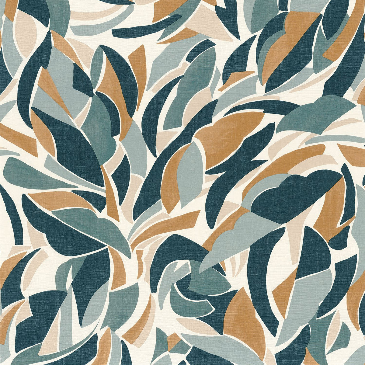 Casamance Collage Tapete Blanc / Marine – 75553670