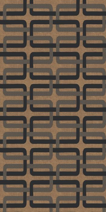Casamance Tapete Matjara – Noir/Doré