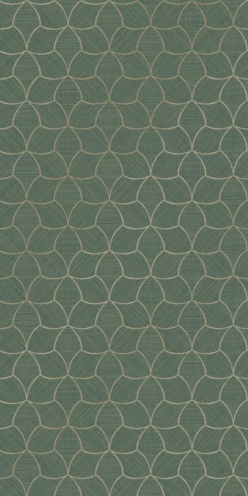 Casamance Tapete Tressana – Céladon/Doré