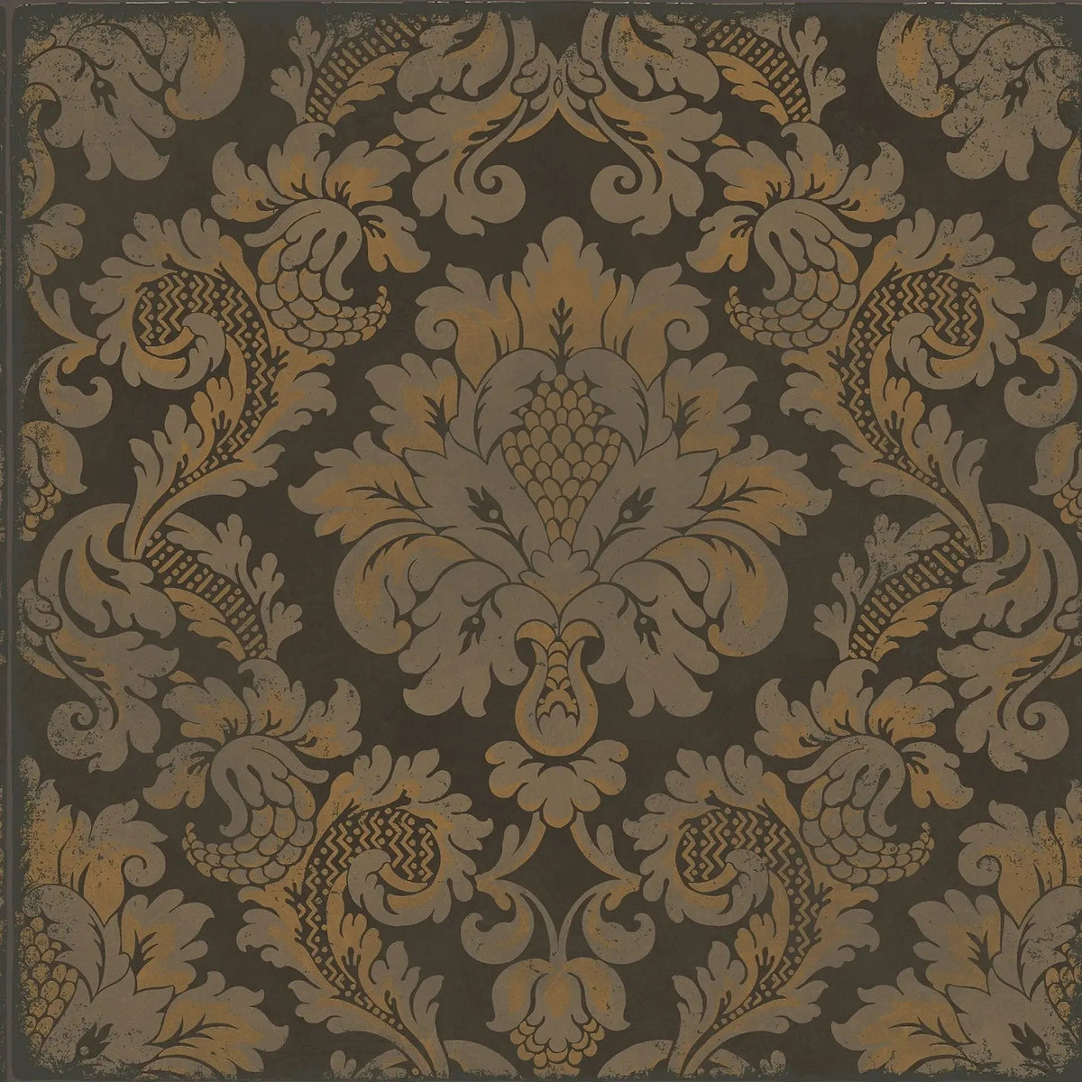 Cole & Son Stravinsky Metallic Bronze on Soot 108/4017 – Muster