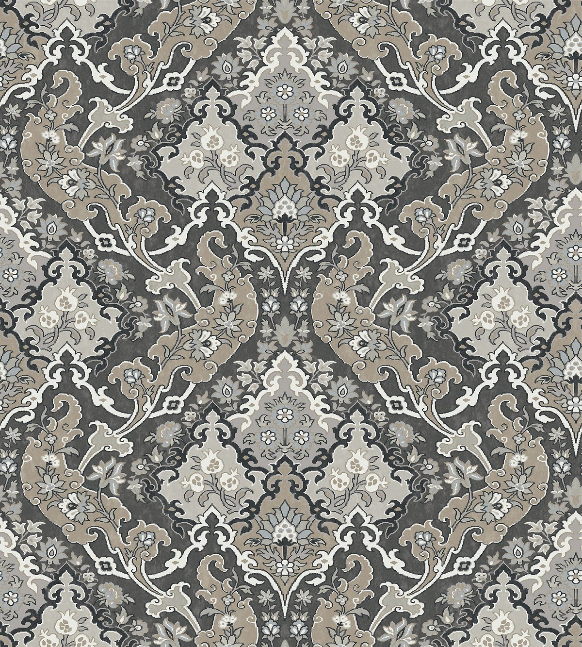 Cole & Son Pushkin Stone & Taupe on Soot 108/8043 – Muster