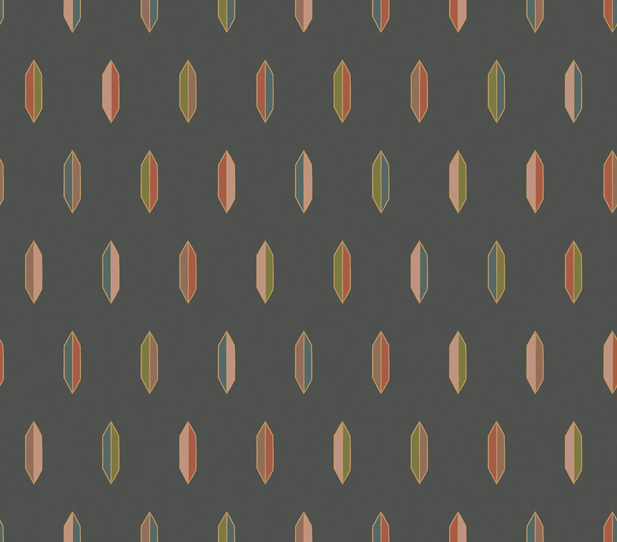 Cole & Son Inlay Jewel Multi & Bronze on Charcoal, Tapete 131/2003