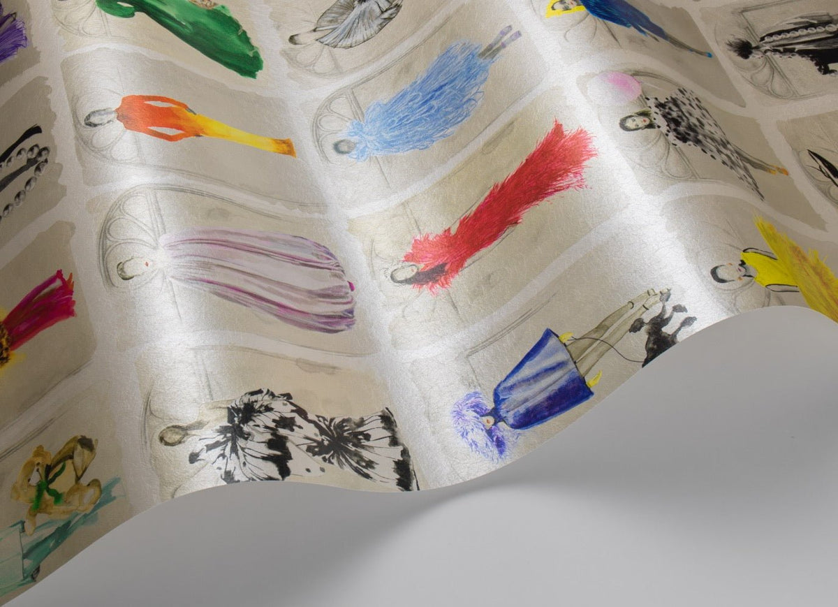 Cole & Son Couture Carousel with Windows – Bright Multi Pearl (175/2007M), Detailansicht