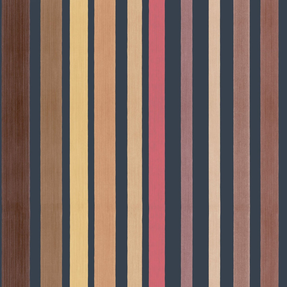 Cole & Son Carousel Stripe, Ginger on Soot, 110/9044