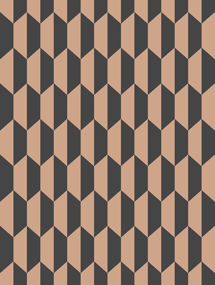 Cole & Son Petite Tile – Charcoal & Metallic Bronze (112/5022)