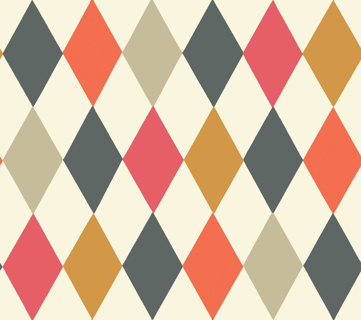 Cole & Son Punchinello – Reds & Charcoal on Parchment (103/2006)