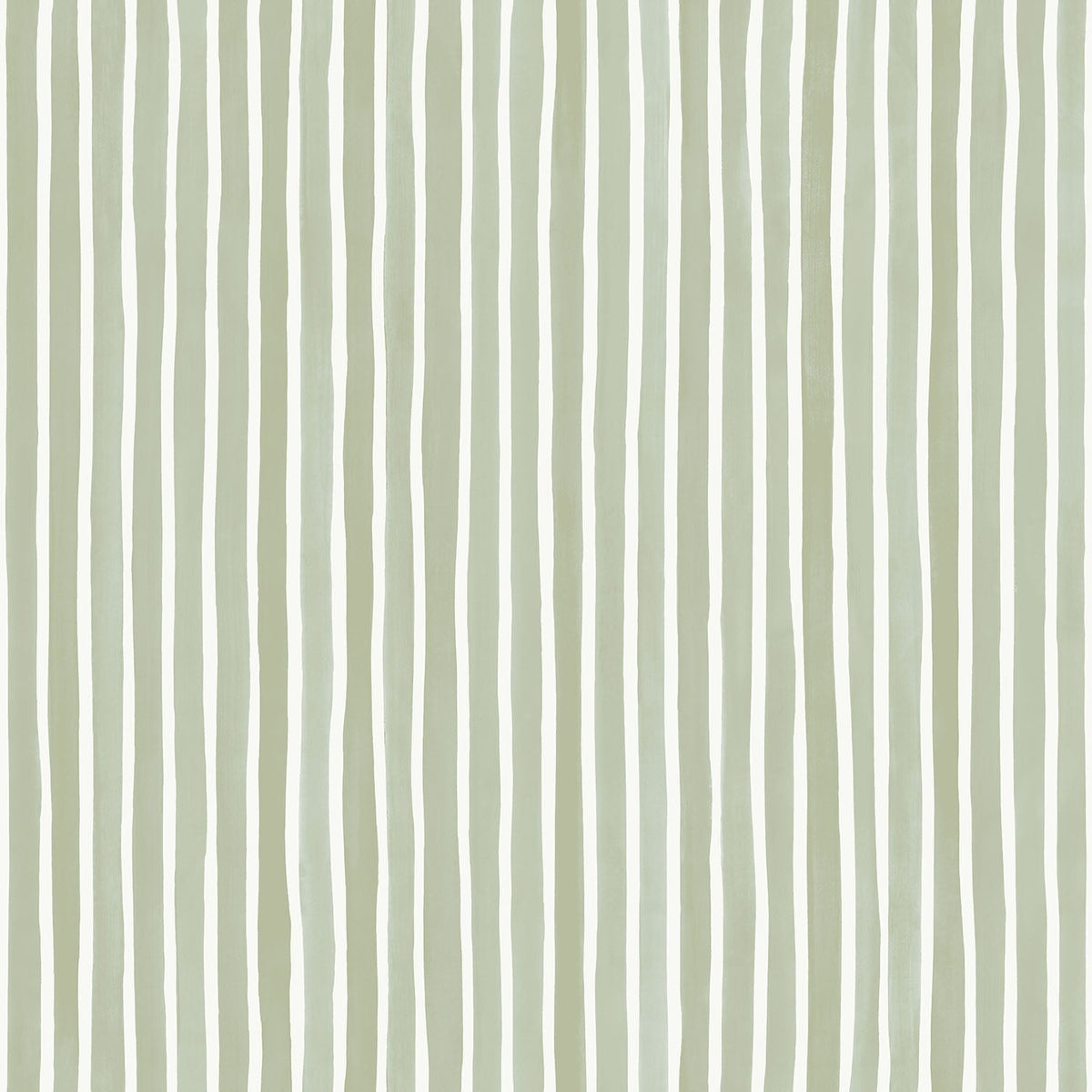 Cole & Son Croquet Stripe Tapete – Soft Olive (110/5030), Musteransicht