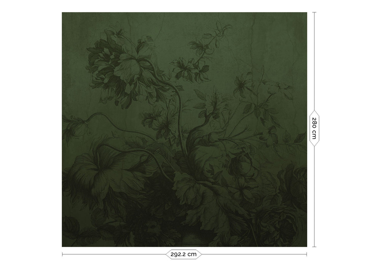 KEK Amsterdam Gradient Flowers Grün 292,2 × 280 cm – FU-034