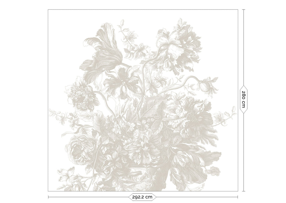 KEK Amsterdam Engraved Flowers Grau Tapete-Tapeten-KEK Amsterdam-TOJU Interior
