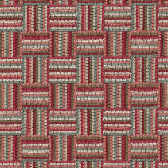 Nina Campbell Attwood – Stoff – NCF4522-02 – Red / Coral / Slate