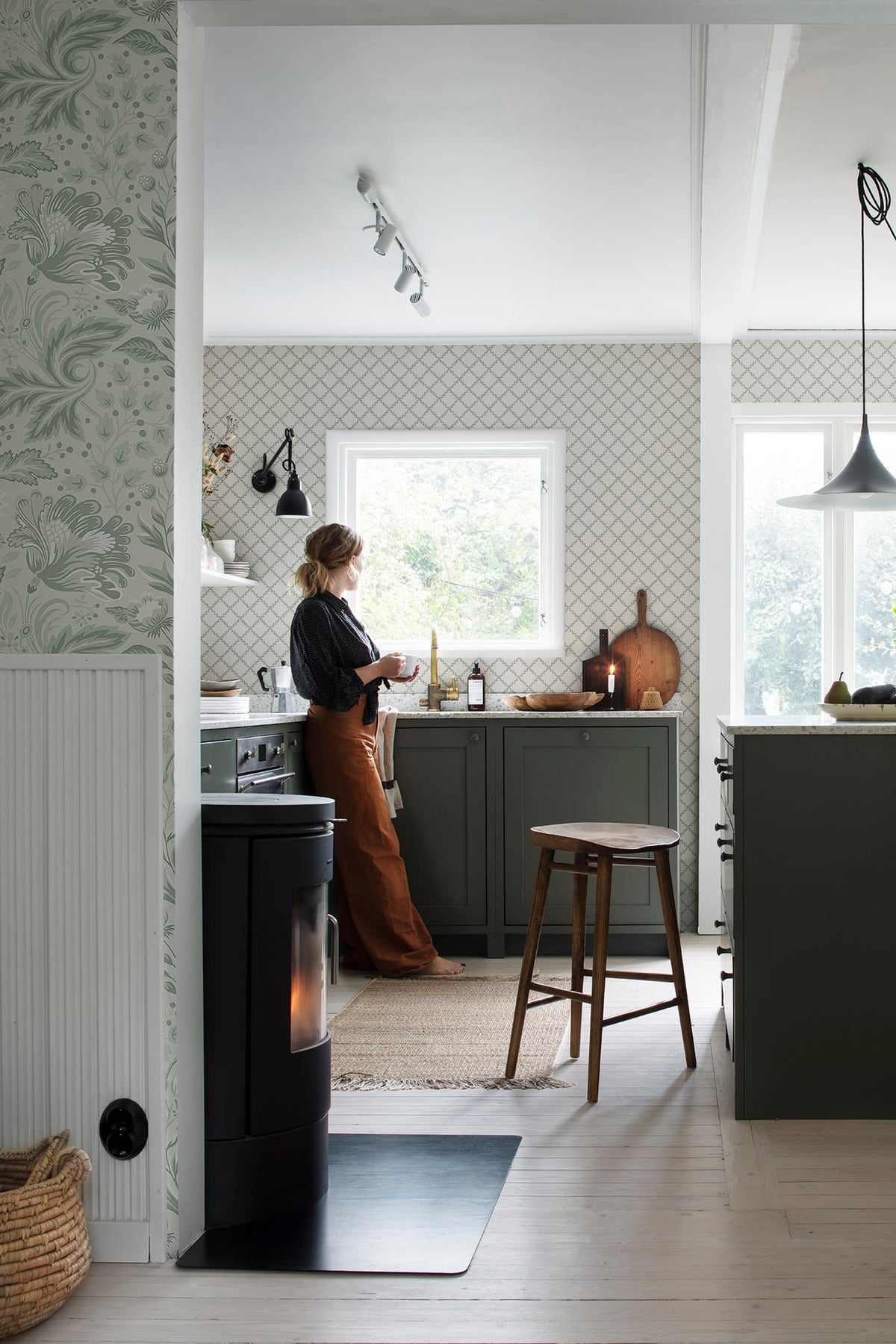 Sandberg Trellis Forest Green S10304 – Raumansicht