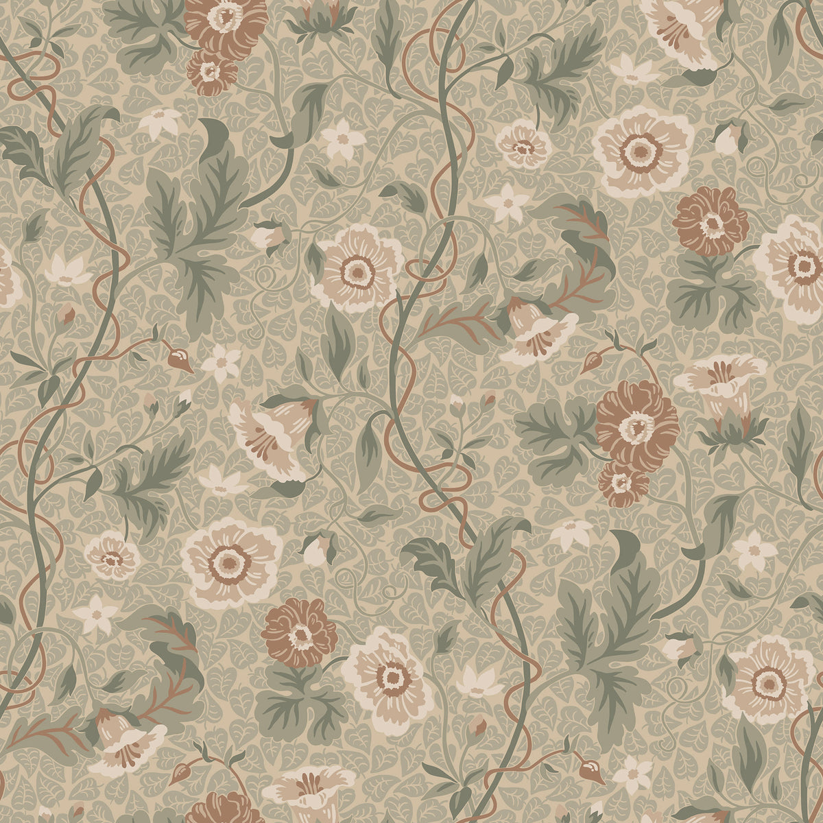 Sandberg Ulla Garden Green S10499 – Tapetenmuster
