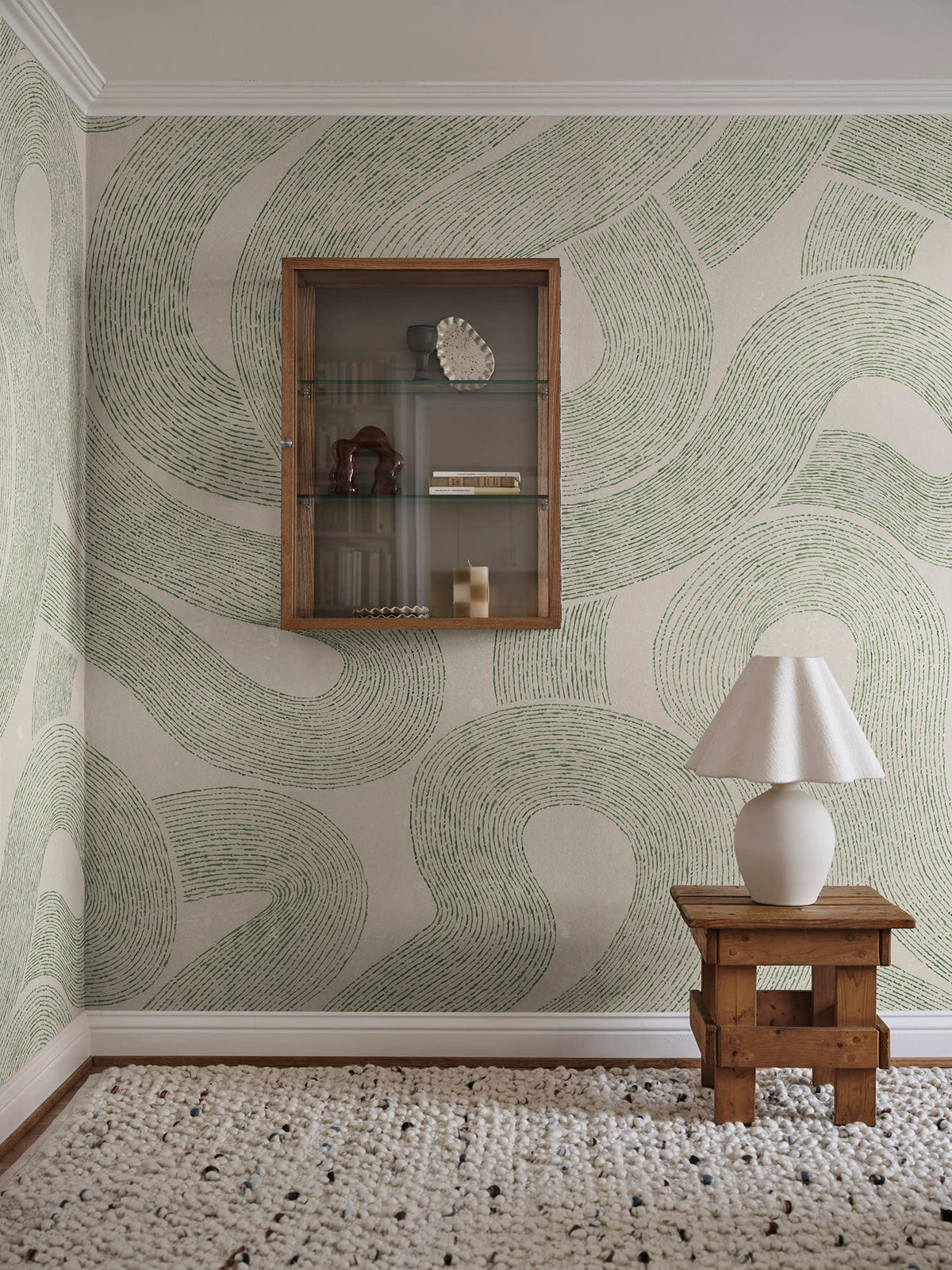 Sandberg Zen Mural Green S10548 – Raumansicht