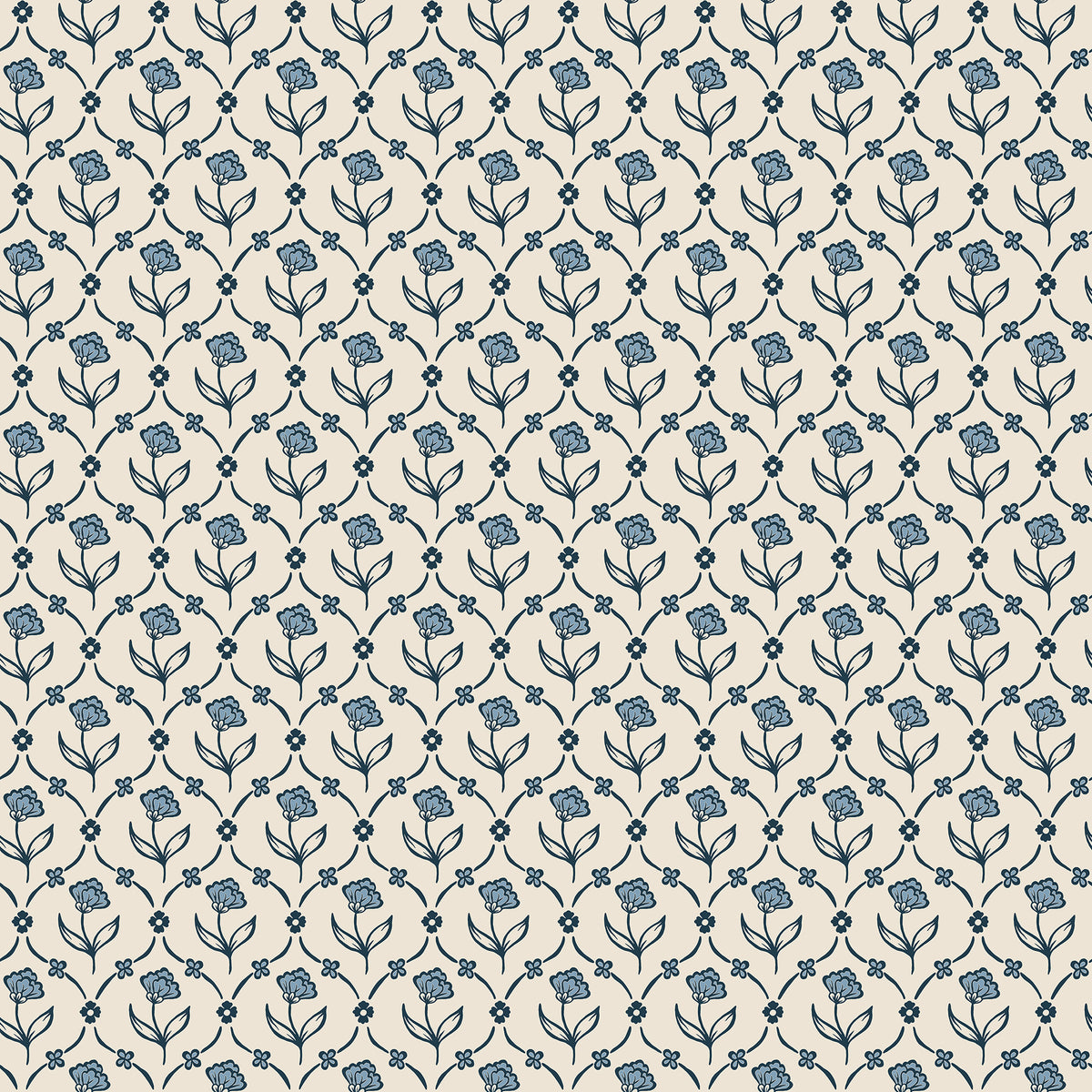 Sandberg Elena Blue S10669 – Tapetenmuster