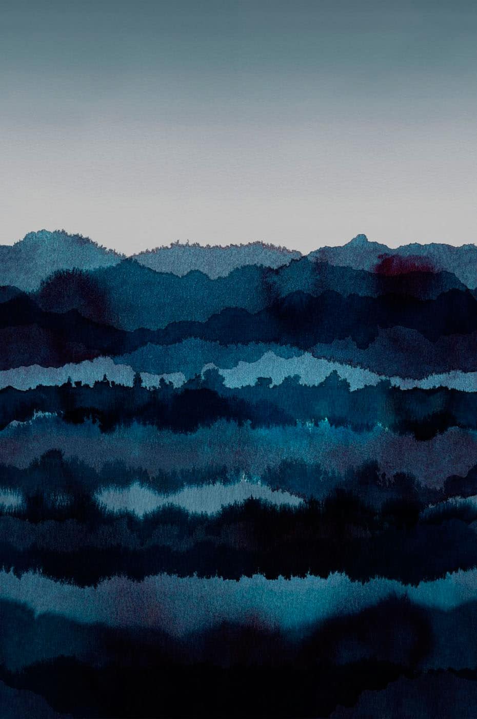 Sandberg Midnatt Dark Blue 637-04 – Tapetenmuster