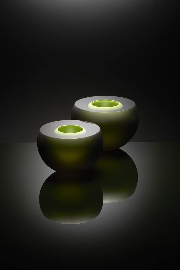 Anna Torfs - Double Bubble Duo Tisch accessoire - Schale-Tisch Accessoires-Anna Torfs-small-bronze/green-TOJU Interior