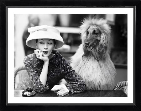 Brookpace Fine Art - Balenciaga and Afghan-Wandbild-Brookpace Lascelles-Studio / Lackrahmen schwarz-TOJU Interior