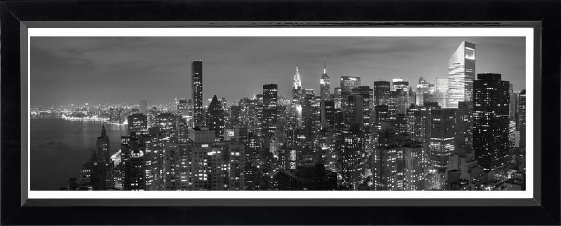 Brookpace Fine Art - MIDTOWN PANORAMA, NYC-Wandbild-Brookpace Lascelles-Studio / Lackrahmen schwarz-TOJU Interior