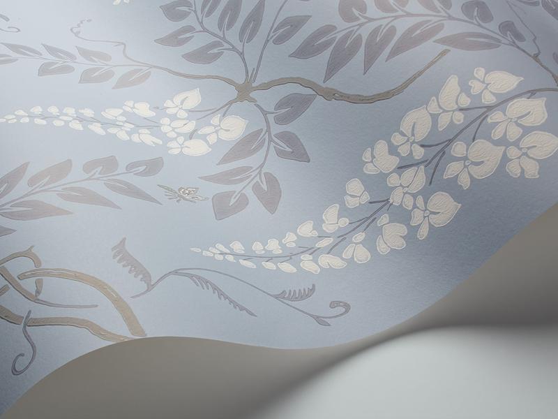 Cole and Son - Tapete Egerton Wallpaper-Tapeten-Cole & Son-Chalk on Silver Birch S100/9043-TOJU Interior