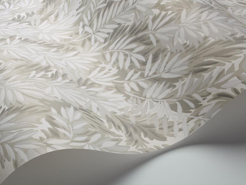 Cole and Son - Tapete Florencecourt Wallpaper-Tapeten-Cole & Son-Stone on White S100/1005-TOJU Interior